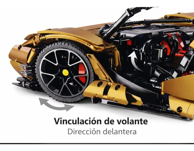 Super Car Hypercar De Bloques Rc 3668 Piezas Escala 1:8