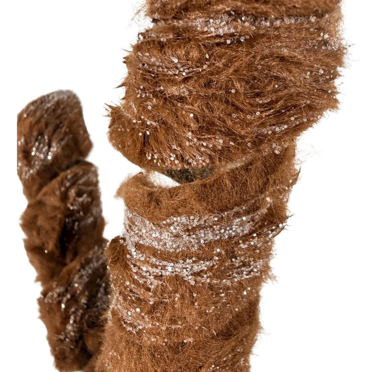Vara Navideña Lluvia Café Curlis Efecto Nevado 50cm