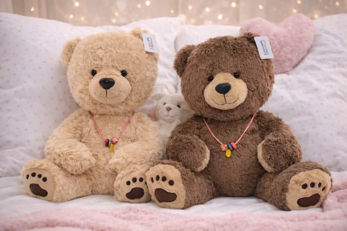 Peluche Clásico Oso De 41x34x36 Cm Dos Colores Candy Toys