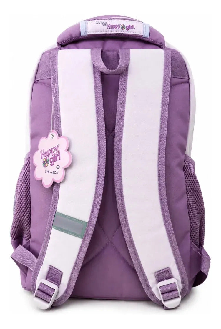 Mochila Juvenil Chenson Happy Girl Dos Tonos Lavanda Y Lila