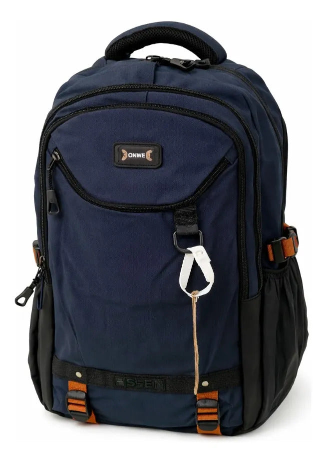 Mochila Juvenil Lluvia Azul Marino Con Bolsillo Secreto