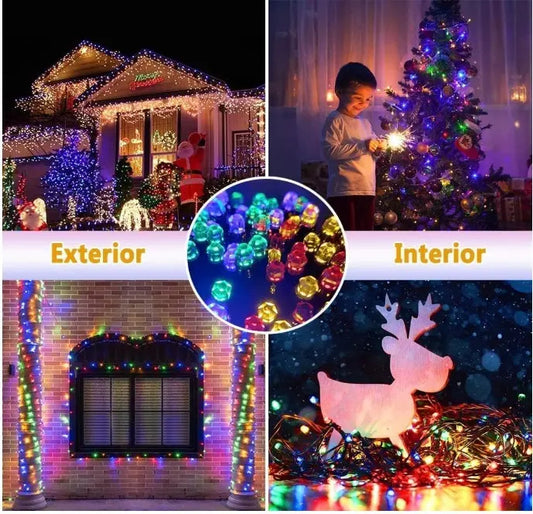 Serie 500 Luces Foco Diamante Multicolor 25m Aproximadamente