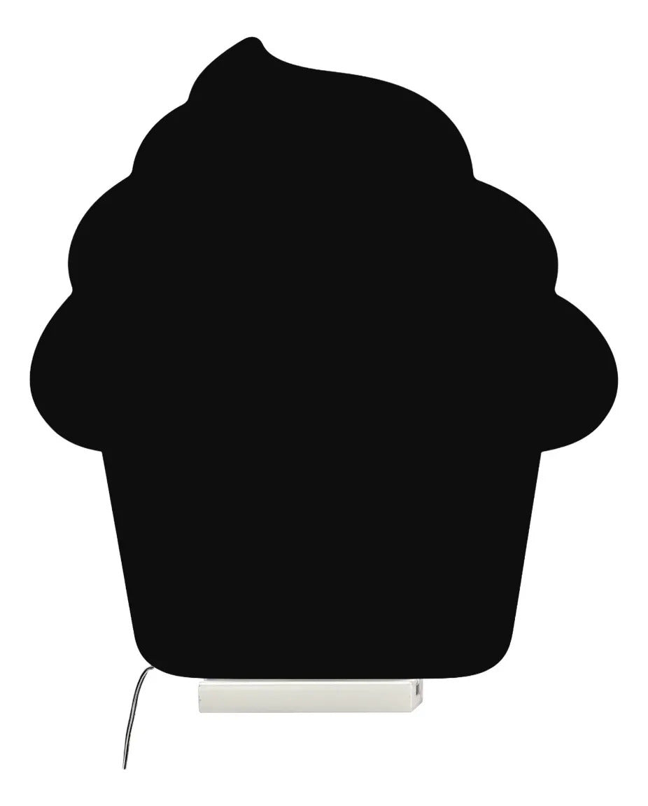 Figura Cupcake Lluvia Con Luz Infinita Efecto Espejo 36 cm
