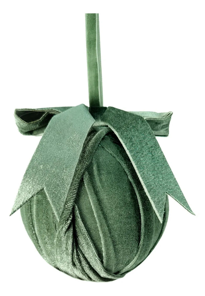 Esfera Navideña Lluvia Light Verde Matcha 12 cm