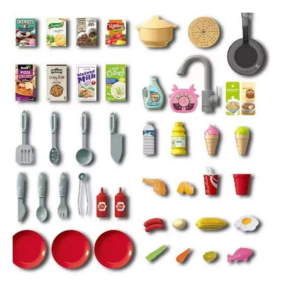 Cocina Infantil Marca Candy Toys 63 Piezas