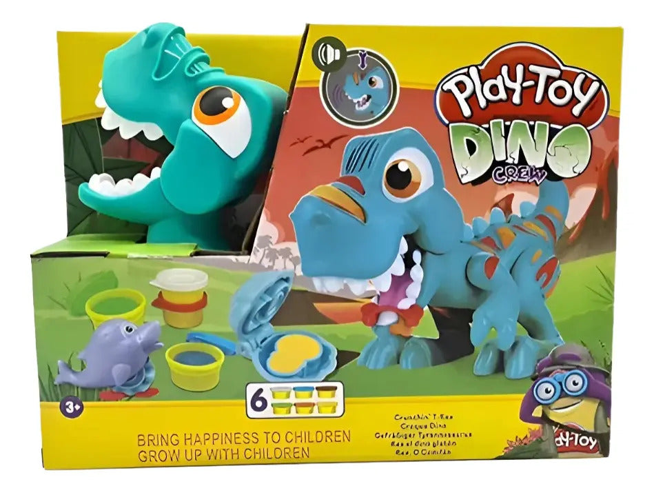 Set De Plastilina Dinosaurio Interactivo Con 6 Plastilinas