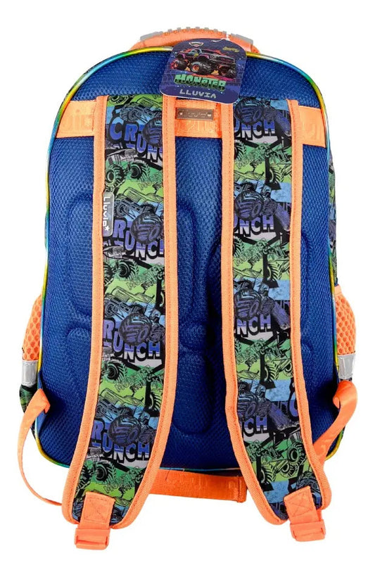 Mochila 3 Piezas Lluvia Primaria Monster Truck