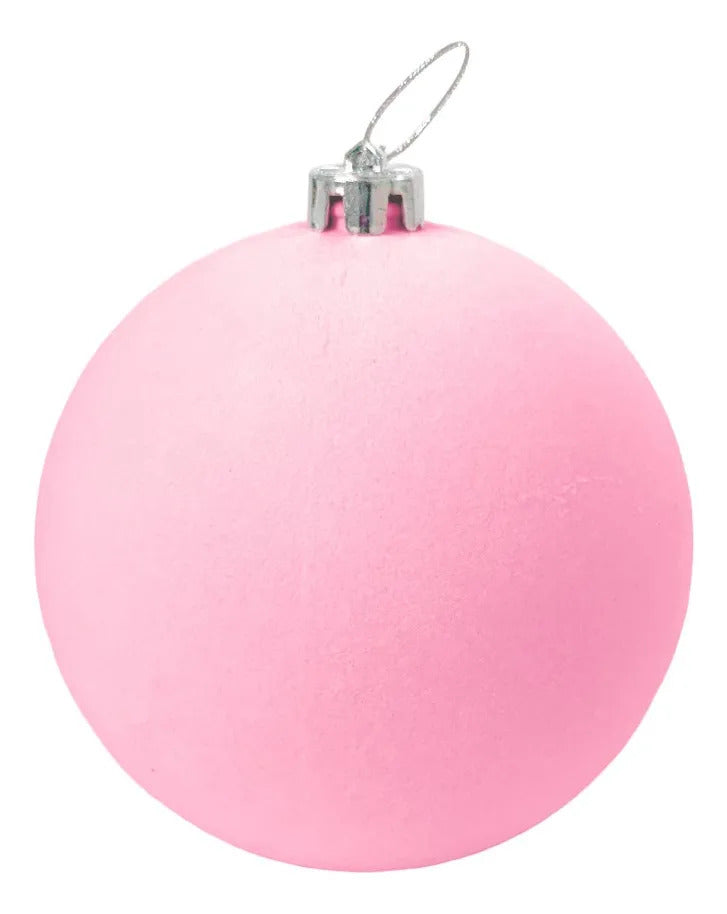 Esferas Navideñas Lluvia Light Pastel 4 Piezas 15 cm