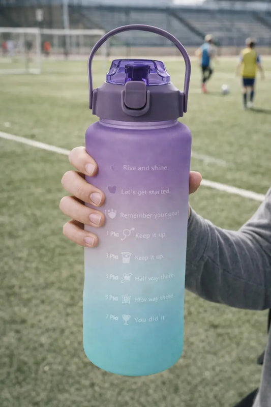 Vaso 2000ml Degradado Bpa Free Con Boquilla Y Stickers 3d