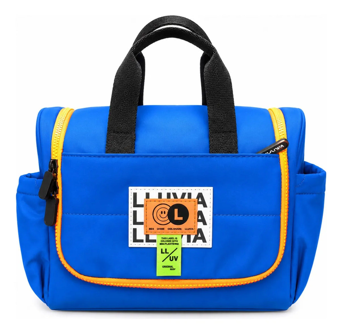 Set Mochila Juvenil Tres Piezas Lluvia Azul Eléctrico