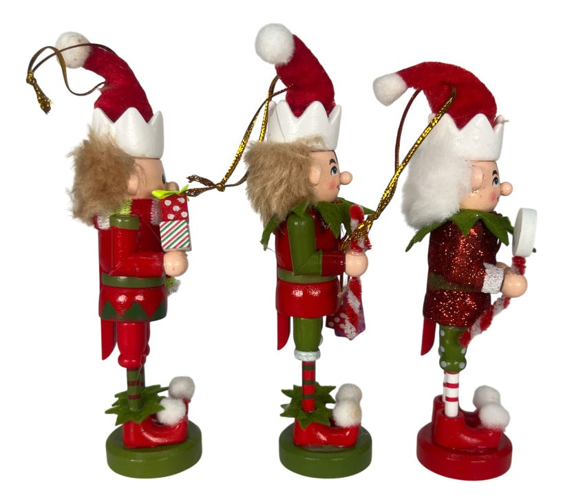 Duendes Navideños Colgantes Set De 9 Piezas 8x2x3