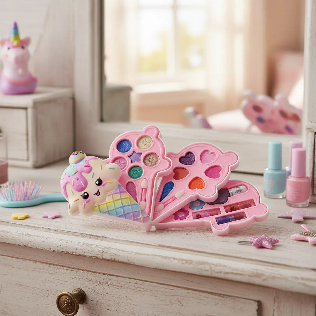 Set De Maquillaje En Estuche Helado 8 Piezas Candy Toys