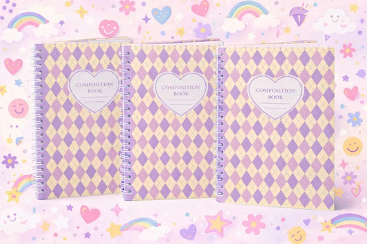 Libretas 3 Piezas Diseño Rombo Vintage Cuadriculadas Surimax