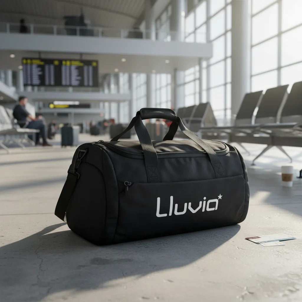 Maleta Sport Lluvia Negro Con Blanco De Viaje Amplia