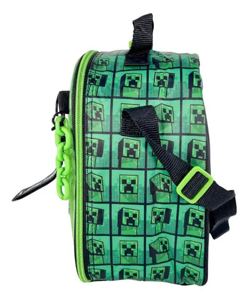 Paquete 3 Piezas Mochila Minecraft Ruz Verde Primaria
