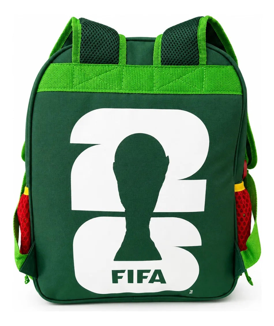 Mochila Escolar Fifa Mascota Futbol Para Primaria Color Verde