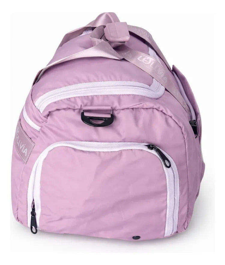 Maleta De Viaje Lluvia Lila Satinado Y Espacio Para Zapatos
