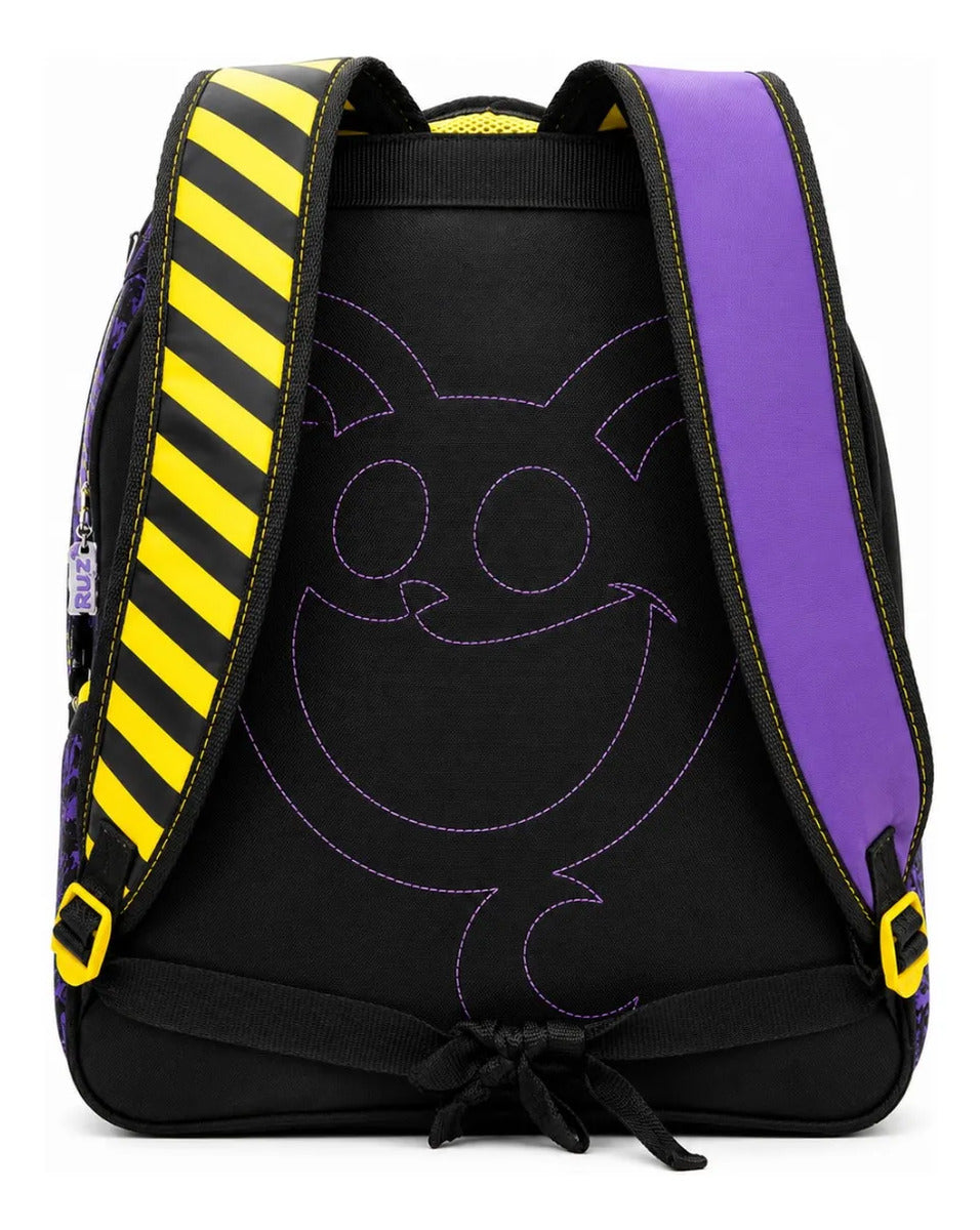 Mochila Escolar Ruz Poppy Playtime Morada Con Relieve 3d