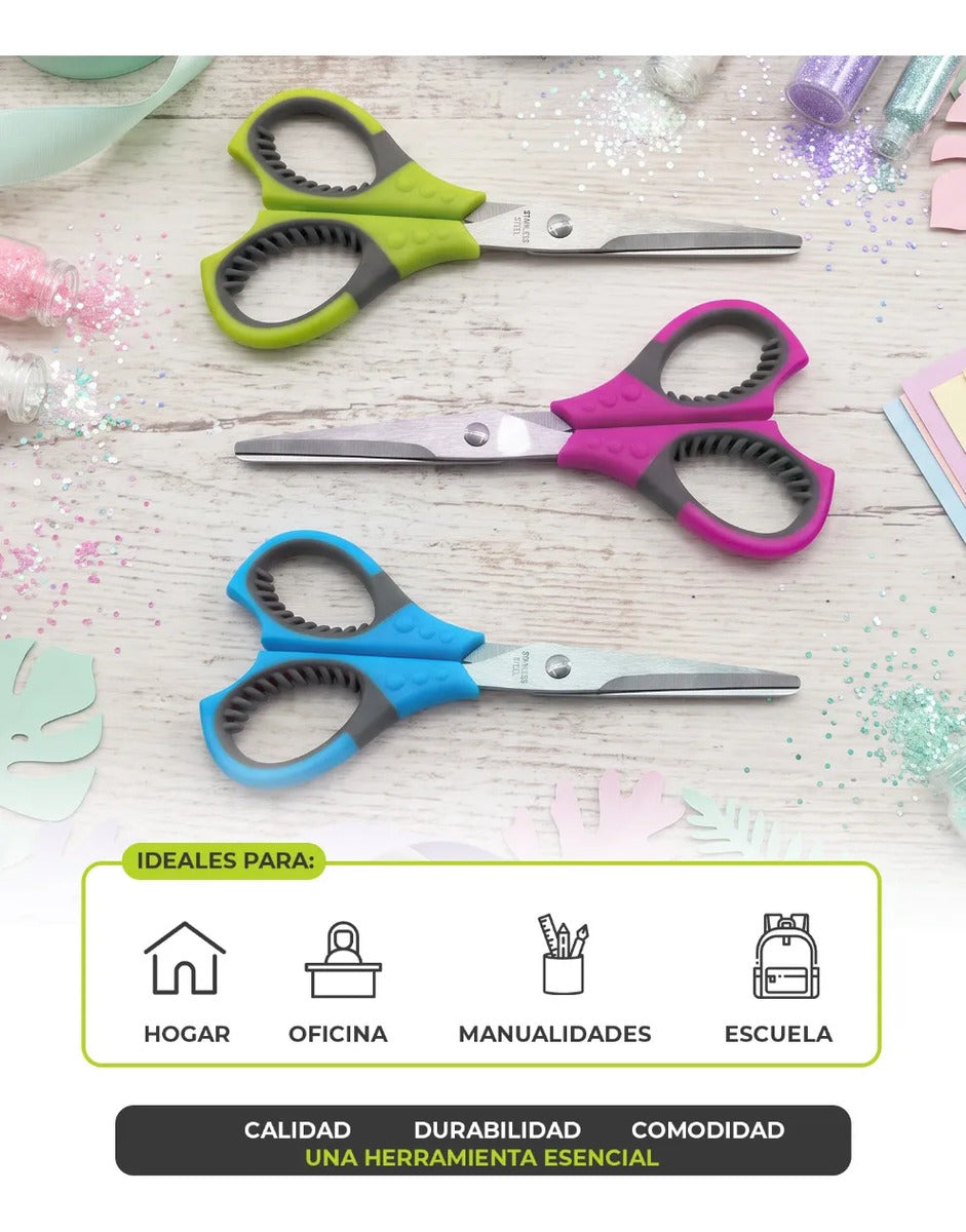 Tijeras Escolares Tinhao Con Punta Recta De Precisión