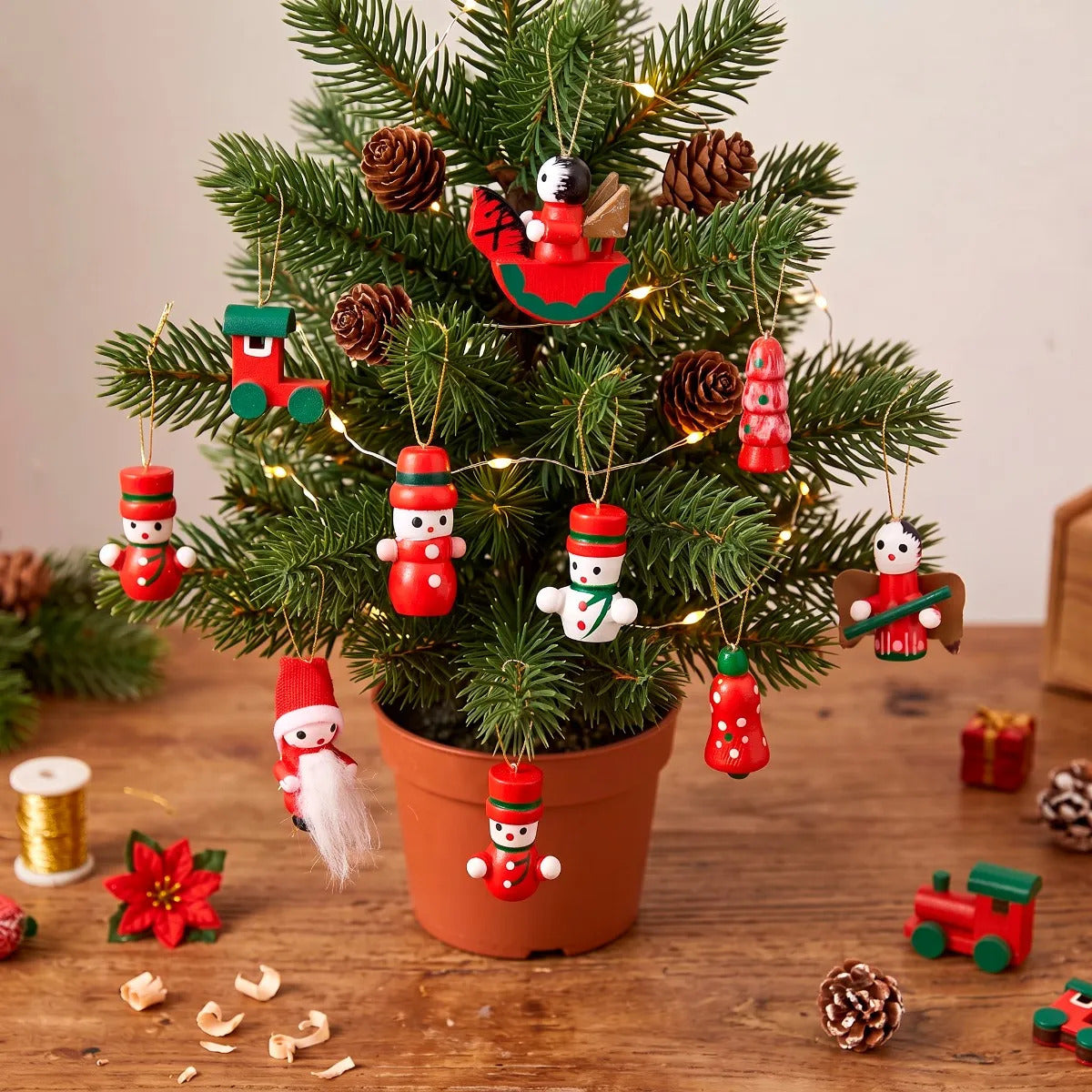 Mini Adornos De Navidad Set 10 Figuras Decorativas 3 Cm