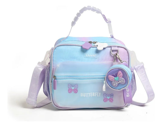 Lonchera Escolar Lluvia Butterfly Con Monedero Desmontable