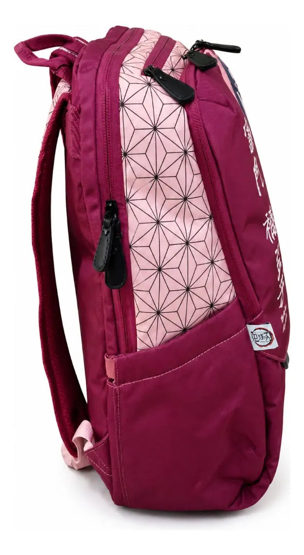 Mochila Juvenil Nezuko Kamado Demon Slayer Rosa Juvenil