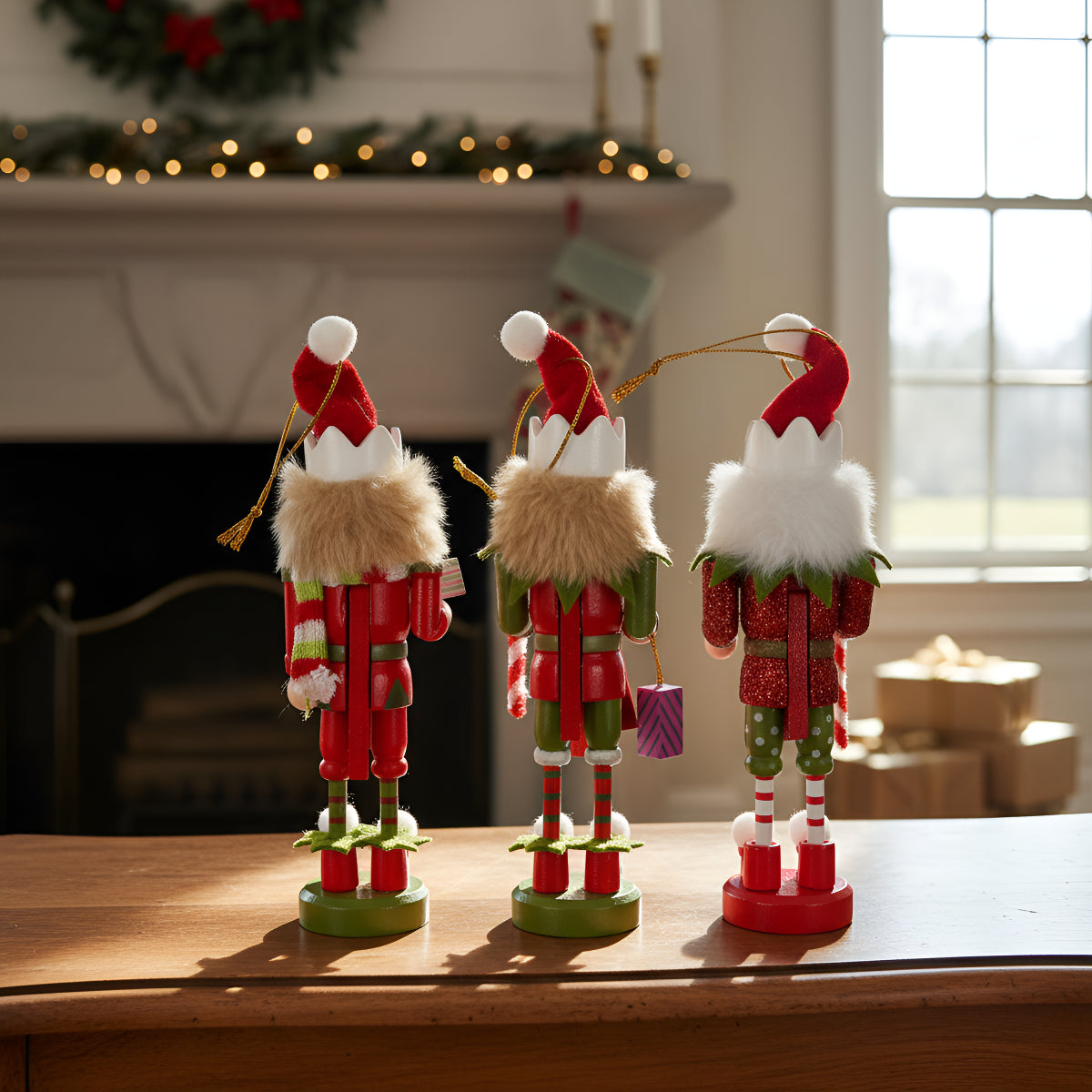 Duendes Navideños Colgantes Set De 9 Piezas 8x2x3