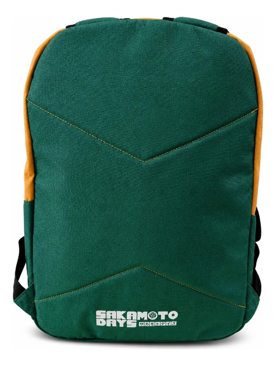 Mochila Juvenil Fotorama Sakamoto Days Escolar Verde Amarillo
