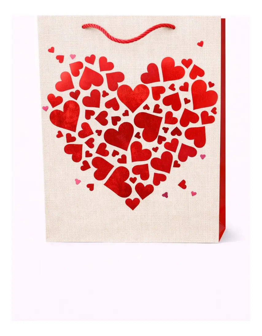 Bolsas De Regalo Una Docena Corazones Acabado Satinado