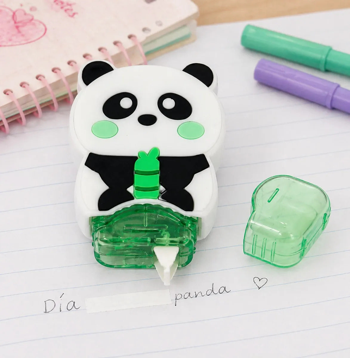 Corrector En Cinta Weibo Panda Set 3 Piezas Kawaii