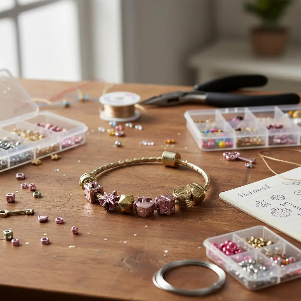 Set Creativo Para Decorar Y Hacer Pulseras Charms 11 Piezas
