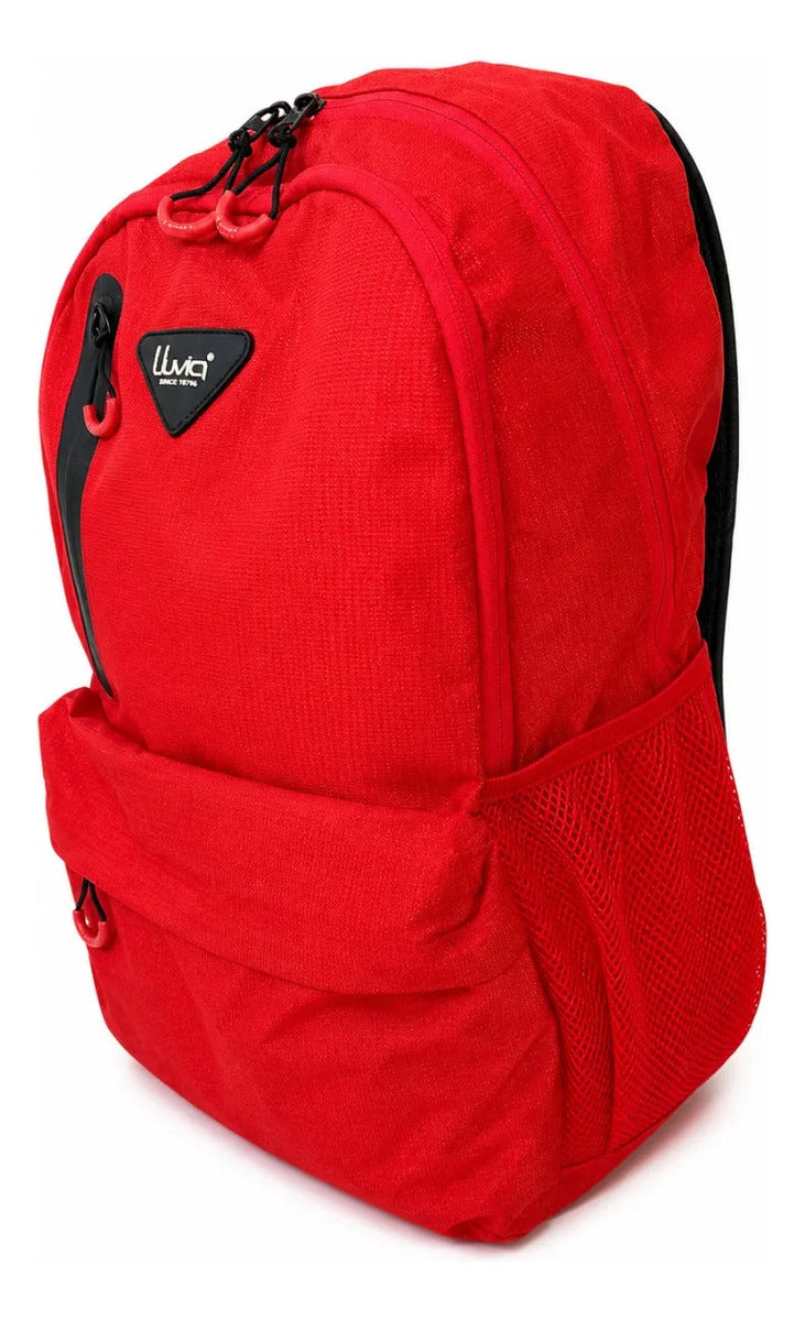 Mochila Lluvia Roja Diseño Práctico Para Lo Básico Escolar