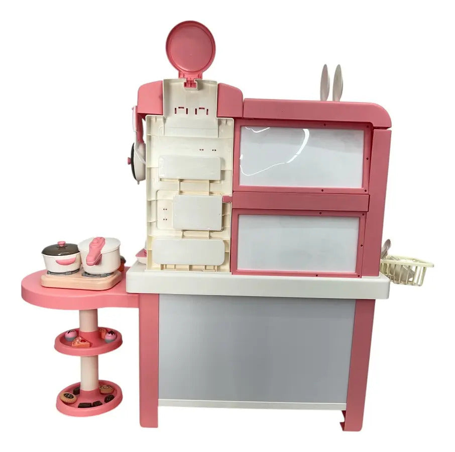 Cocina Infantil Marca Candy Toys Rosa Pastel 46 Piezas