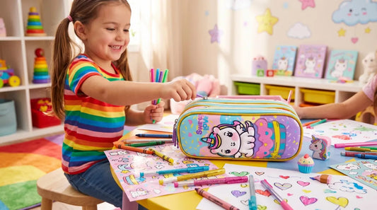 Lapicera Lluvia Unicornio Kawaii Con Panquecito Luminoso