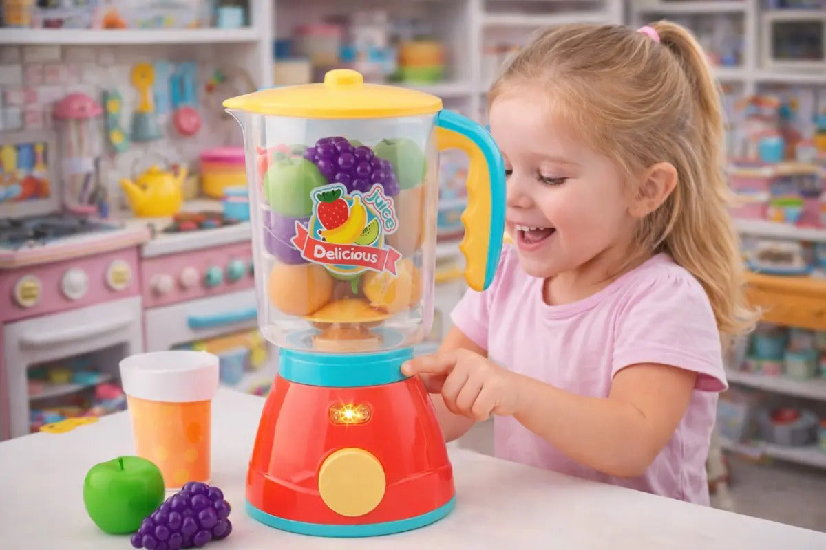 Licuadora Infantil Candy Toys Con 4 Accesorios Y Movimiento