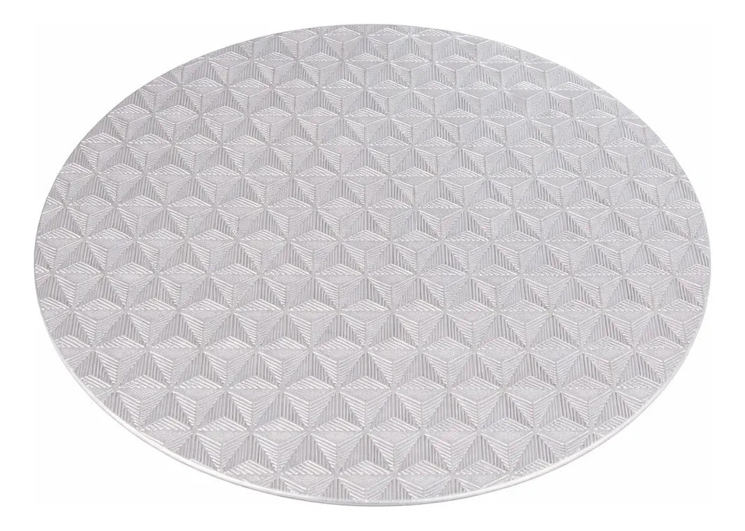 Manteles De Mesa Redondos Metálicos 6 Piezas Dos Colores