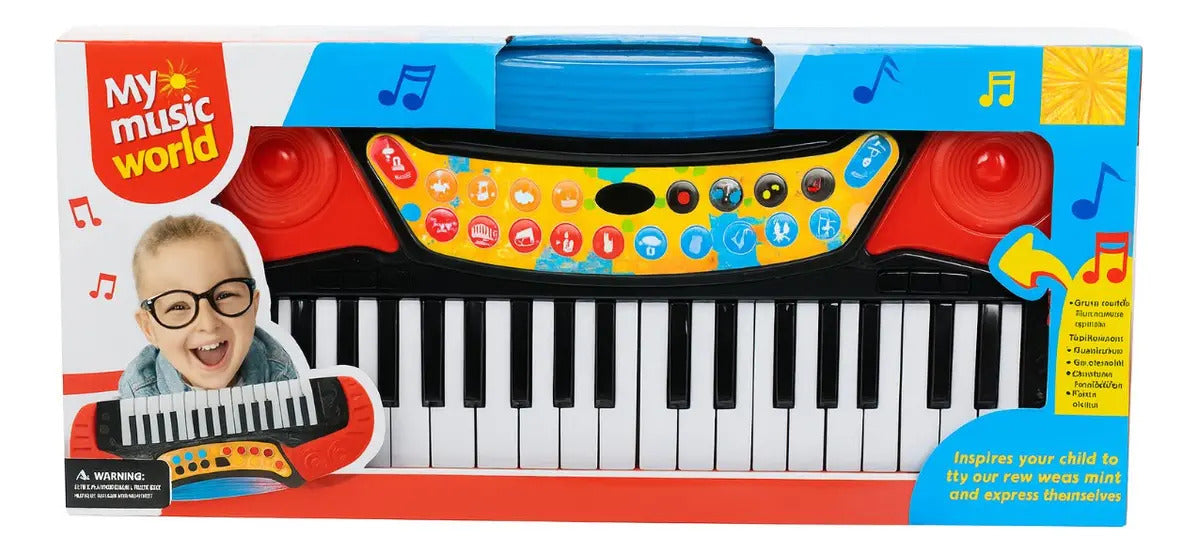Piano Electrónico Infantil Candy Toys 37 Color Rojo