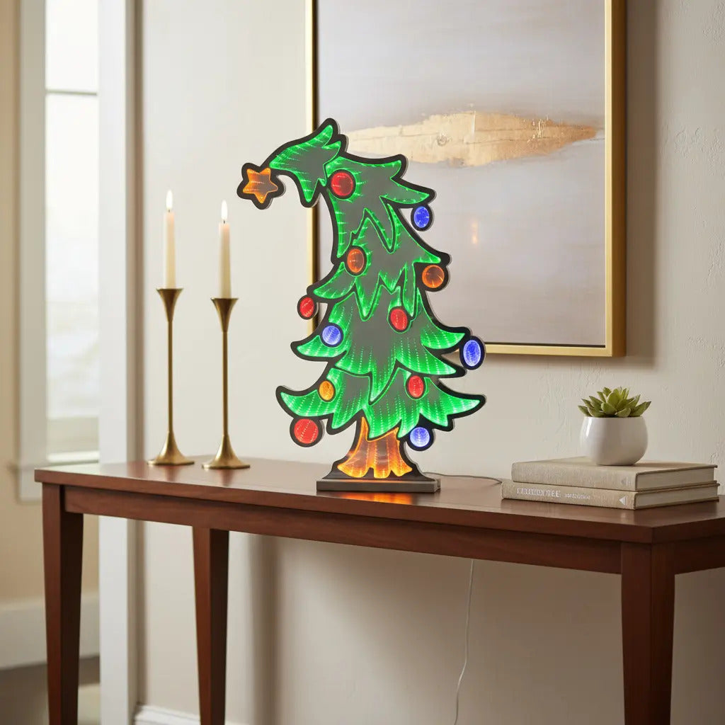 Luz Infinita Pino Navideño Decorativo 50x35x2 435 Luces