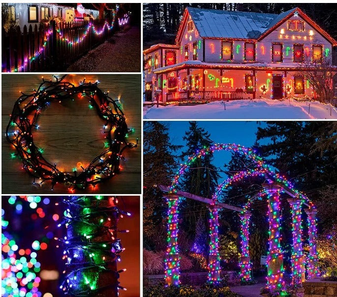 Serie De Luces 400 Led  Multicolor Con 7 A 8 Funciones 20 M