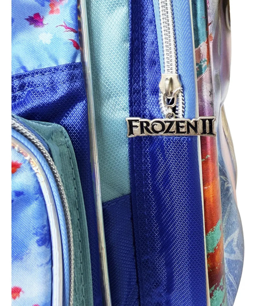 Mochila Escolar Ruz Azul Frozen Elsa Diseño 3D Metálico
