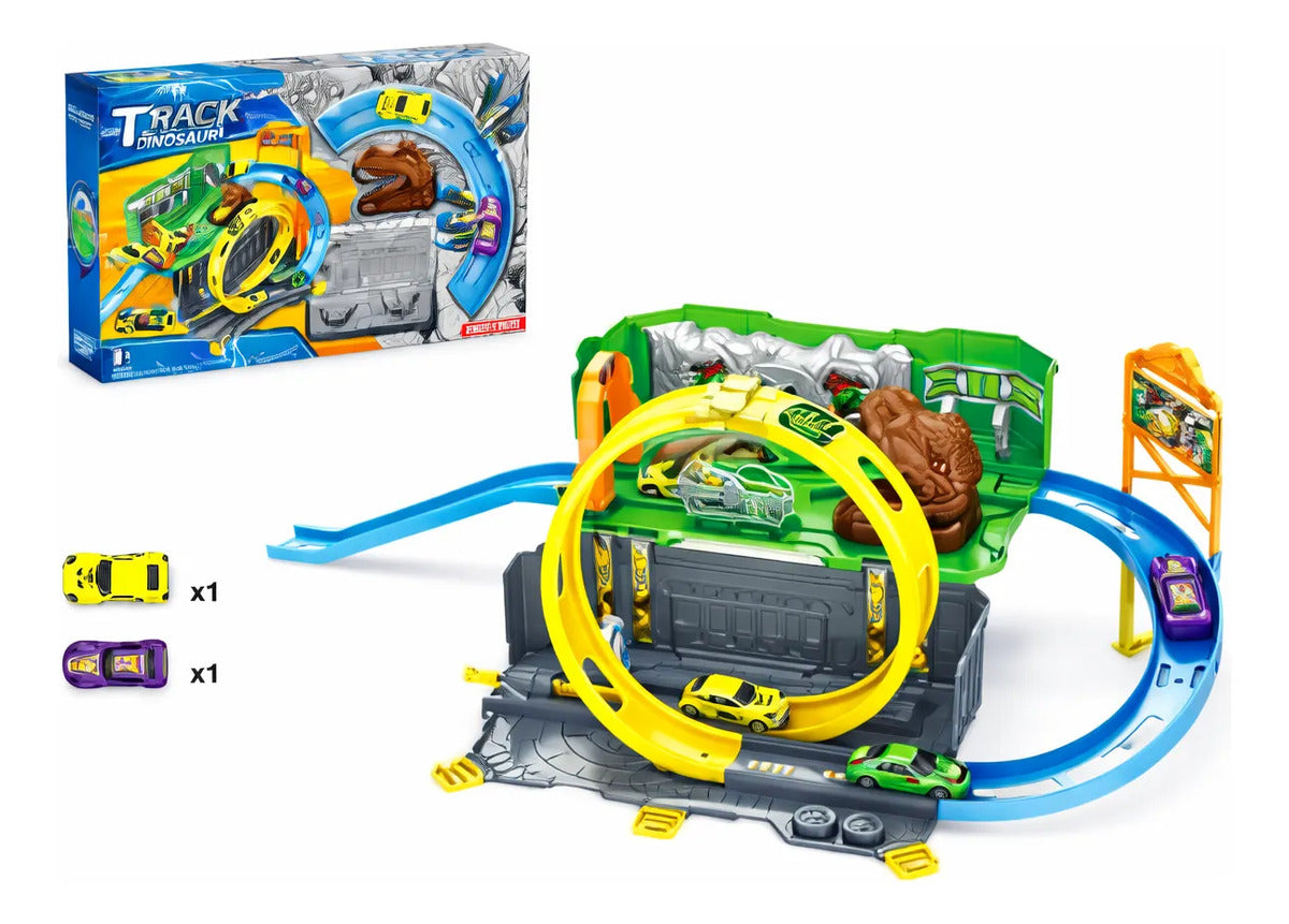 Pista Track Racing Con Loop 360 Portafolio Marca Candy Toys
