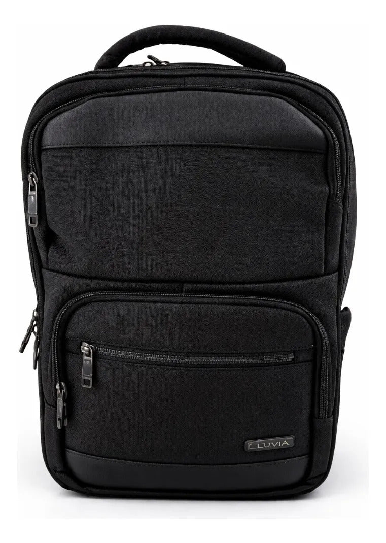 Mochila Lluvia Negra Con Bolsillos Laterales Expandibles