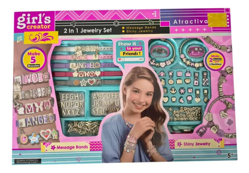 Set De Bisutería 2 En 1 Pulseras Y Pandoras Candy Toys