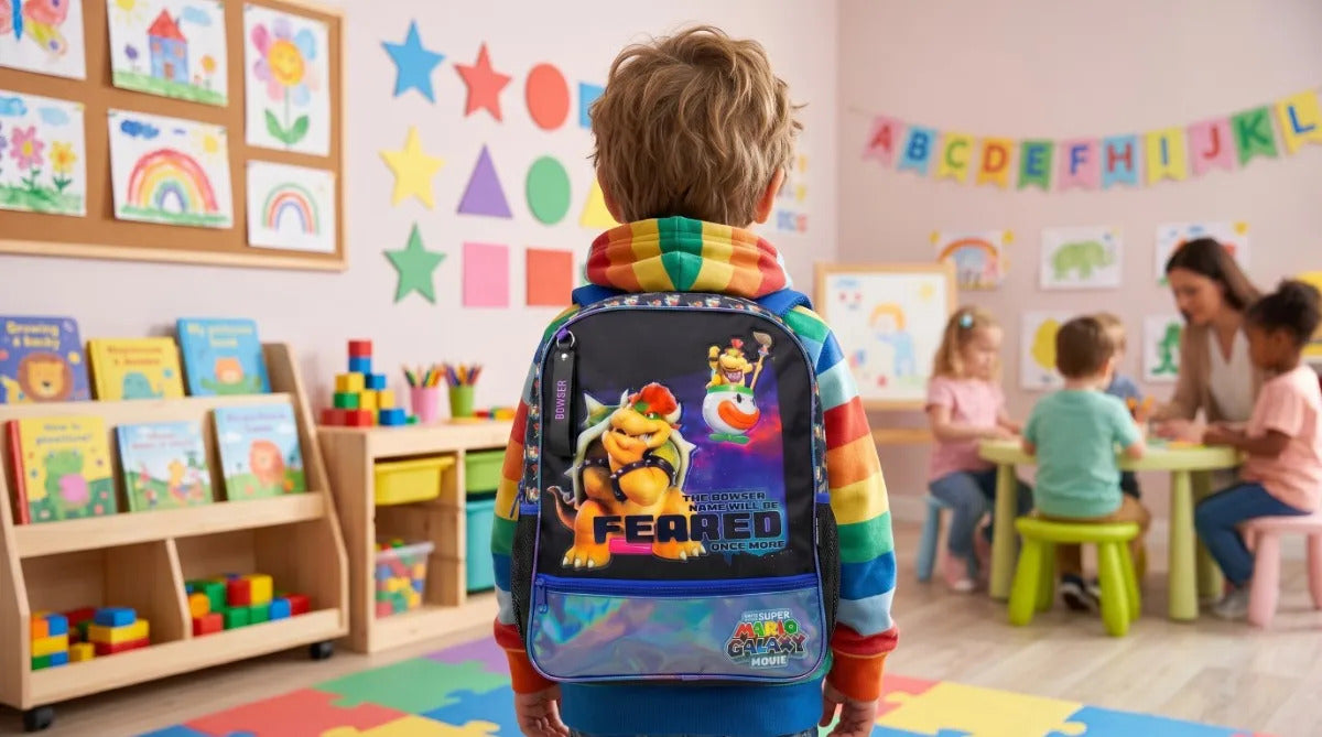 Mochila Kinder Ruz  Super Mario Galaxy Bowser E Hijo