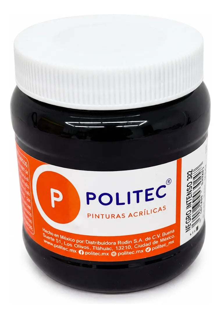 Pintura Politec Negro 250 Ml Acabado Uniforme Y Duradero
