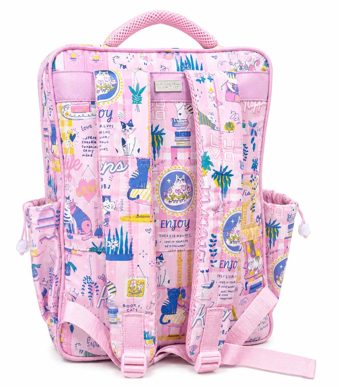 Set Escolar Tres Piezas Lluvia Diseño Boutique Floral Rosa