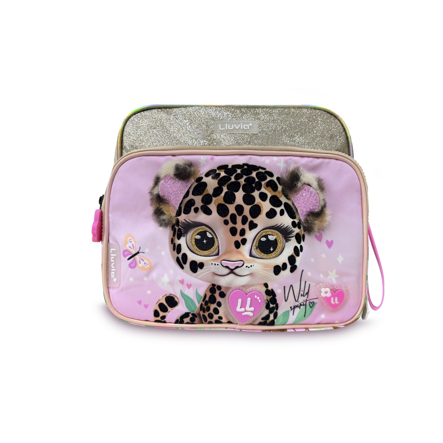 Set Escolar LLUVIA Dorado 3 Piezas Cachorro Leopardo