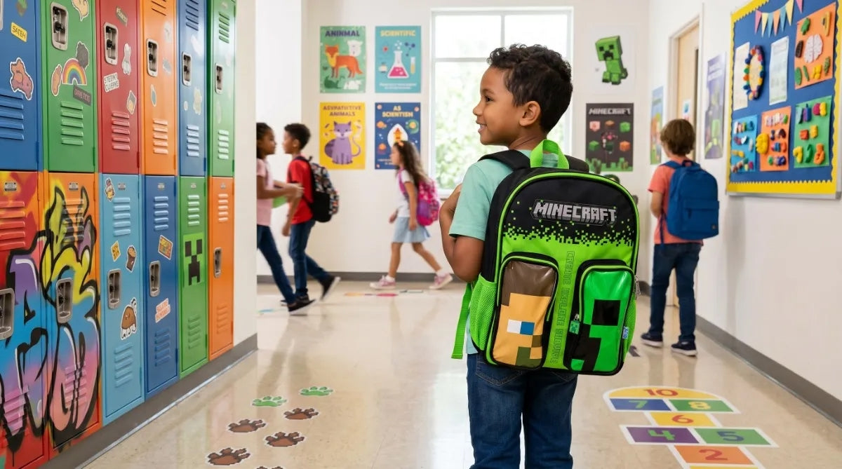 Mochila Minecraft Ruz Para Primaria Con Diseño De Steve
