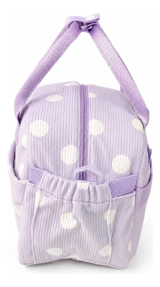 Lonchera Lluvia Color Lila Con Diseño De Polka Dots
