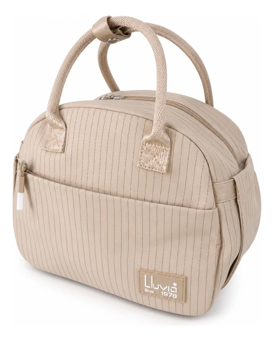 Lonchera Ejecutiva Lluvia Beige Claro Con Diseño Elegante